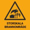 Storskala brannområde – ISO 7010