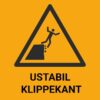 Ustabil klippekant – ISO 7010