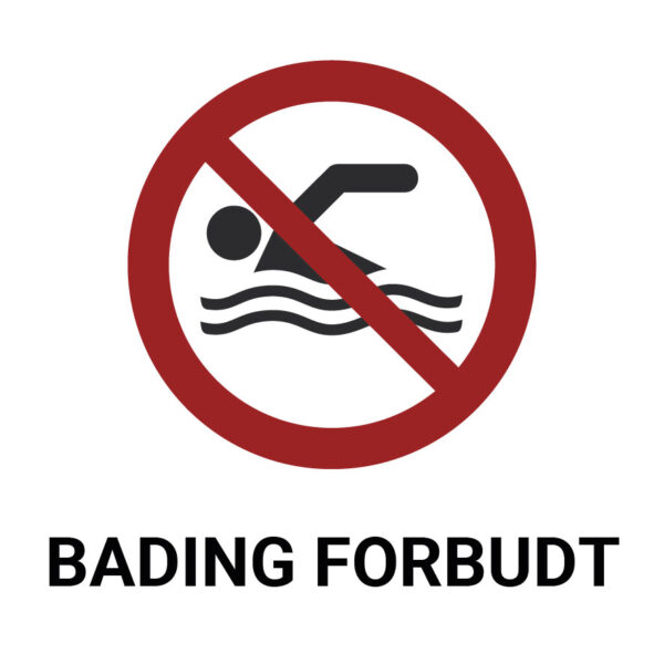Bading forbudt – ISO 7010