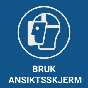 Bruk ansiktsskjerm – ISO 7010
