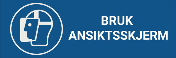 Bruk ansiktsskjerm – ISO 7010 - Bilde 2
