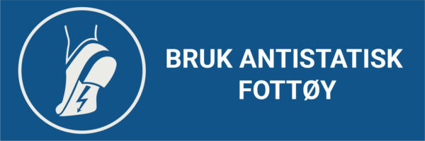 Bruk antistatisk fottøy – ISO 7010 - Bilde 2