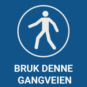 Bruk denne gangveien – ISO 7010