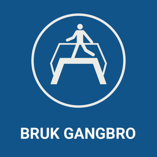 Bruk fotbro – ISO 7010
