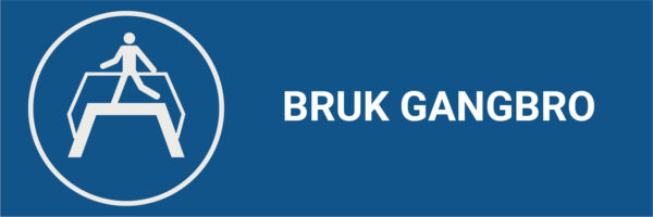 Bruk fotbro – ISO 7010 - Bilde 2