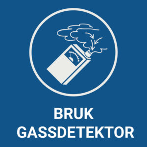 Bruk gassdetektor – ISO 7010