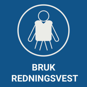 Bruk redningsvest – ISO 7010