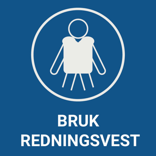 Bruk redningsvest – ISO 7010