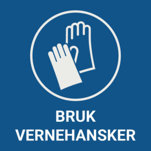 Bruk vernehansker – ISO 7010