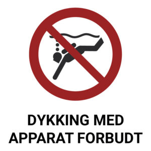 Dykking med apparat forbudt – ISO 7010