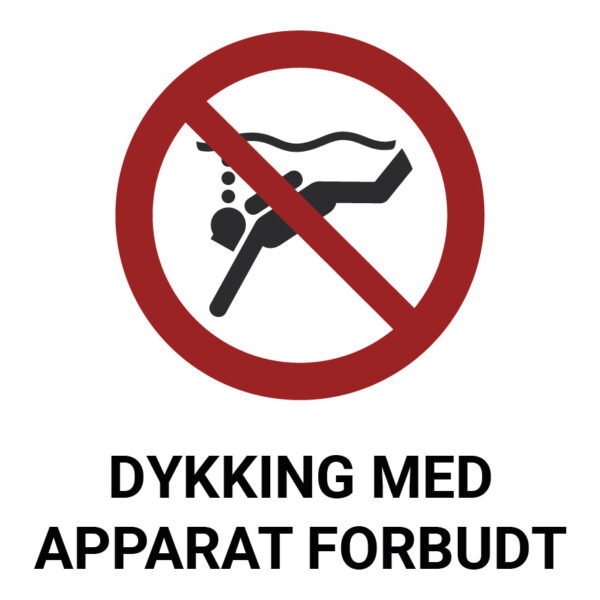 Dykking med apparat forbudt – ISO 7010
