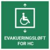 Evakueringsløft for HC – ISO 7010