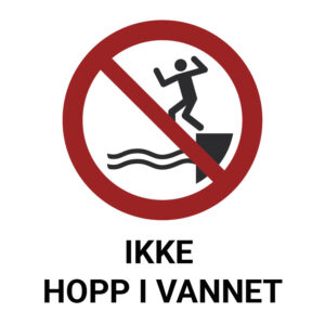 Hopp ikke i vannet – ISO 7010