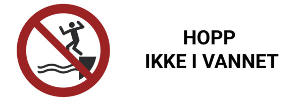 Hopp ikke i vannet – ISO 7010 - Bilde 2