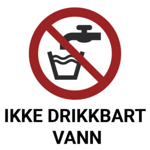 Ikke drikkbart vann – ISO 7010