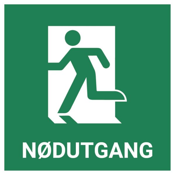 Nødutgang venstre – ISO 7010